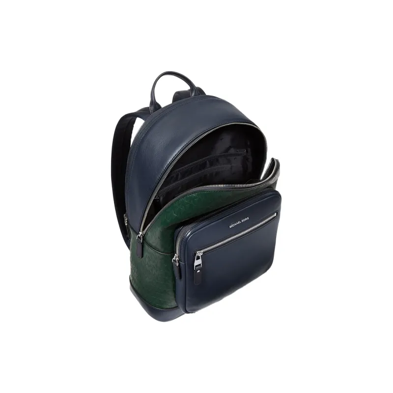 MICHAEL KORS Hudson Backpack Artificial Leather Men's Green/Dark Blue-2