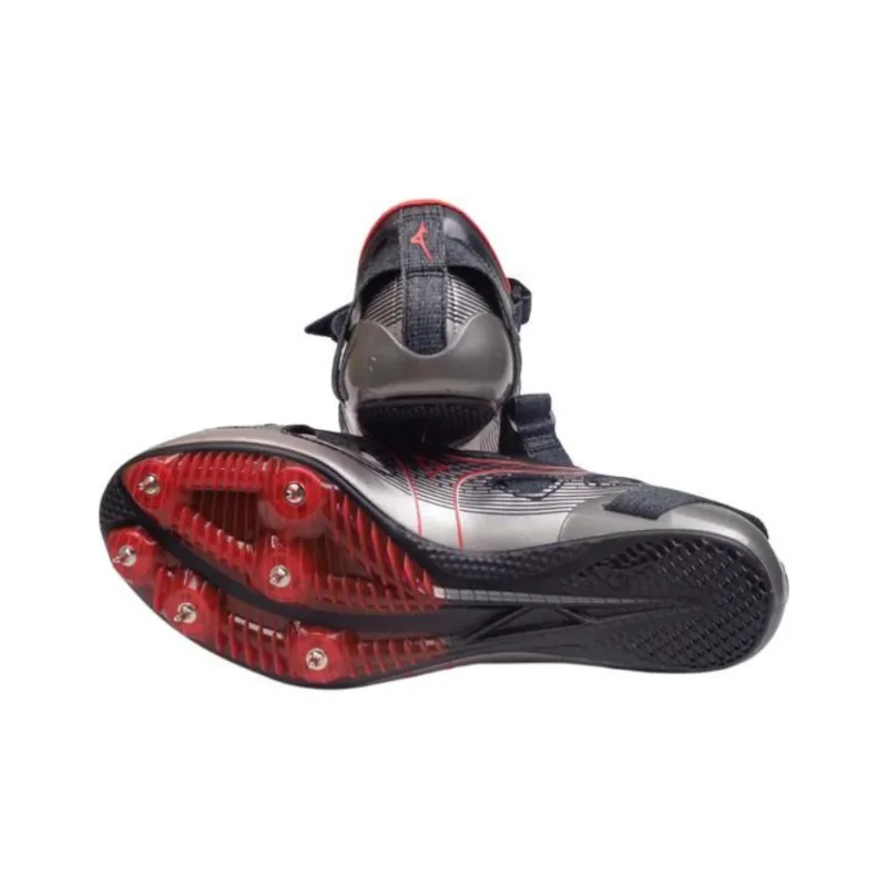 Laser Next x Mizuno Cushioning, Slip Resistant, Abrasion Resistant, Breathable Low Top Running Shoes Unisex Black Red-4