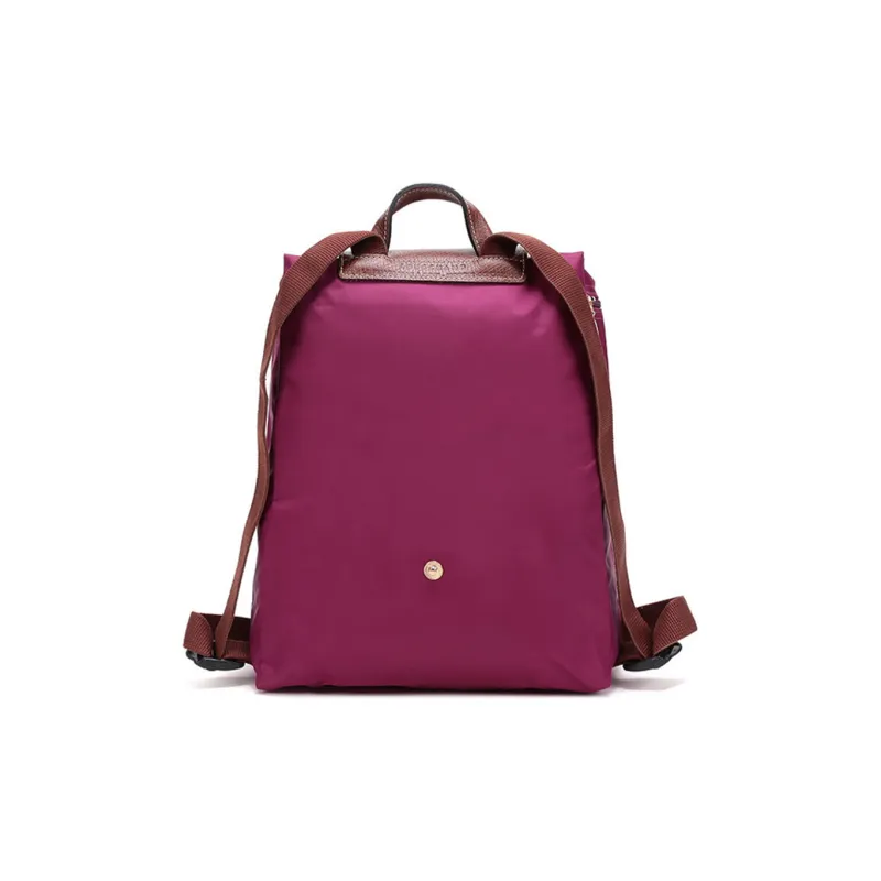 LONGCHAMP Le Pliage Recycled Canvas Backpack Medium Size Women's Purple-3