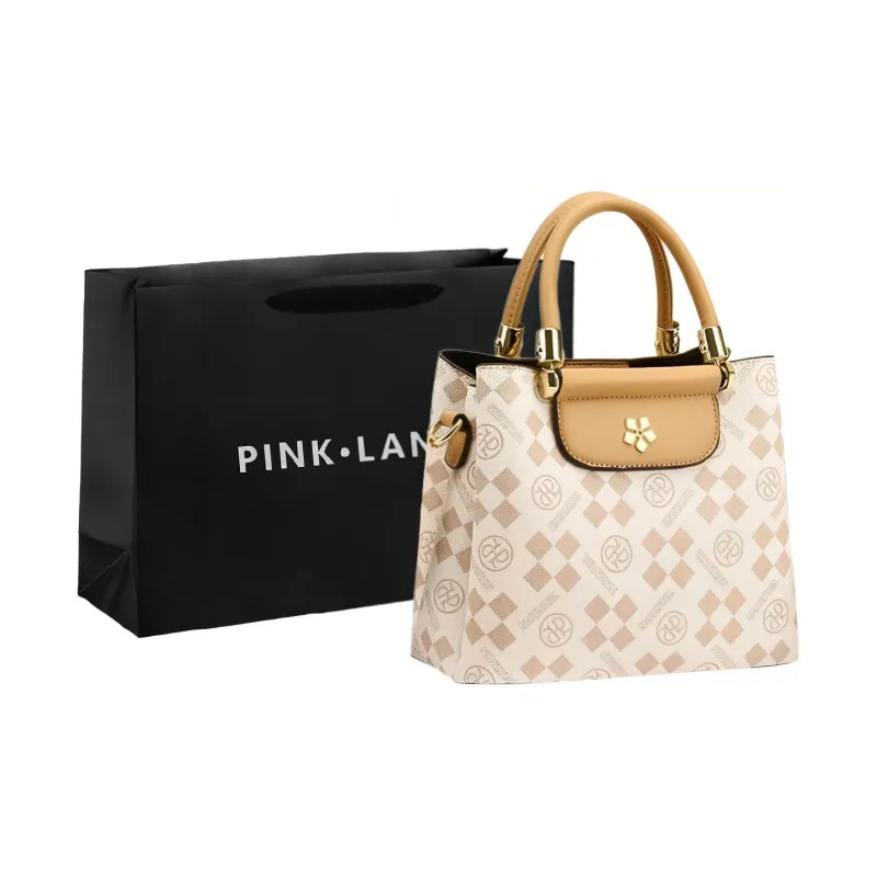 PINK·LAND PU Bucket Bags Handbag Crossbody Bag Regular Women's Ecru/Brown/Coffee-0