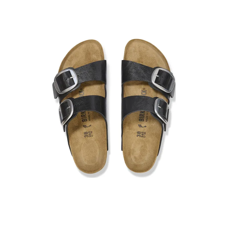 Birkenstock Arizona Big Buckle Slide Slippers Women's Black Narrow Fit-4