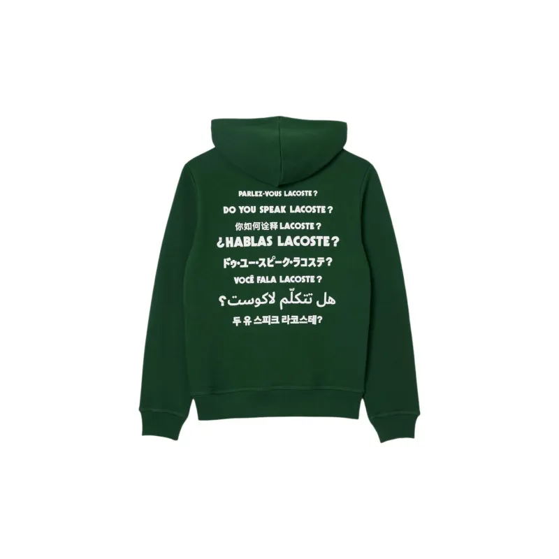 LACOSTE Slogan print Cotton Hoodie-1