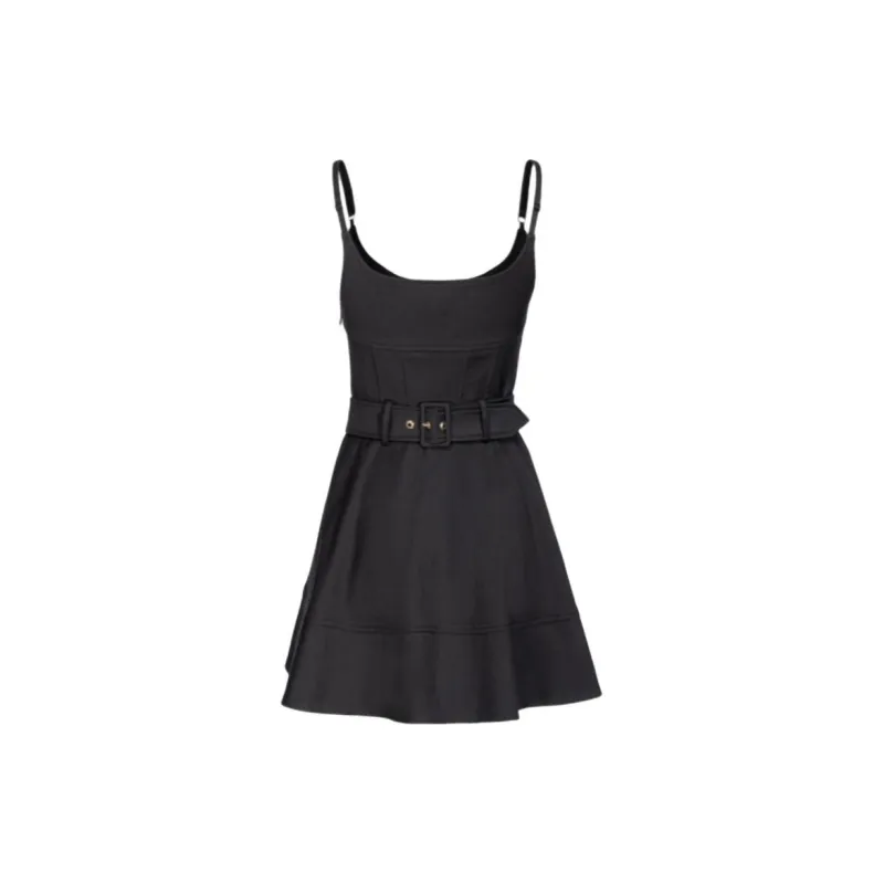 PINKO FW23 Sleeveless Dress Women's Black-1