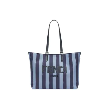 FENDI Jacquard Tote Bag Shopping Bag Handbag Men's Blue