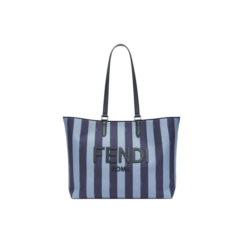 FENDI Jacquard Tote Bag Shopping Bag Handbag Men's Blue-0