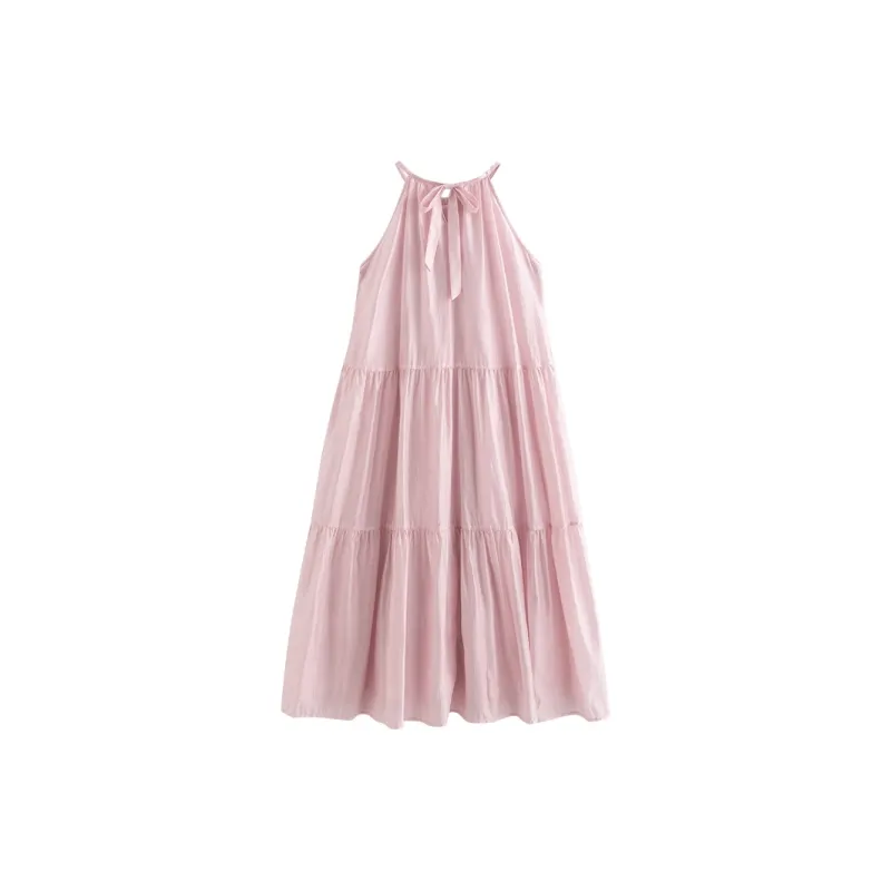 Initial Language Sleeveless Dress Women's-1