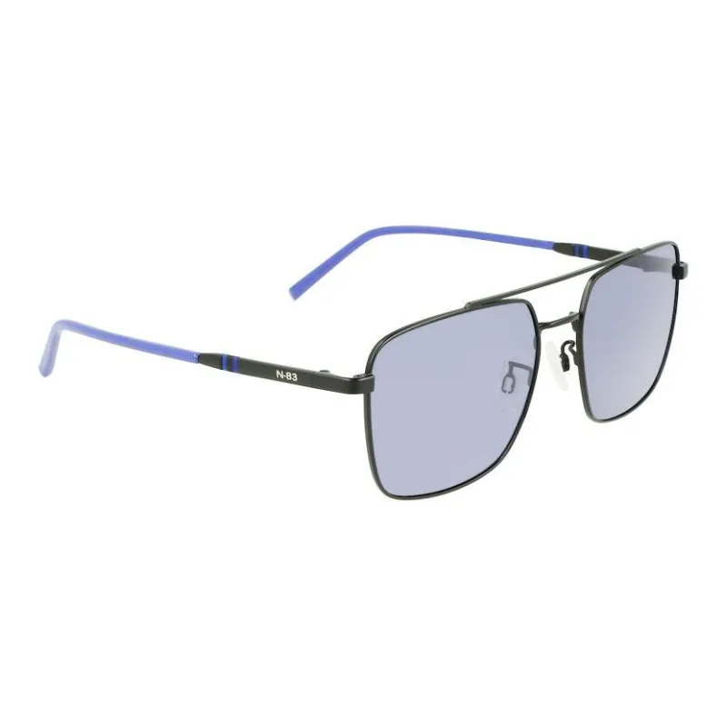NAUTICA Metal Square Sunglasses Unisex Black-1