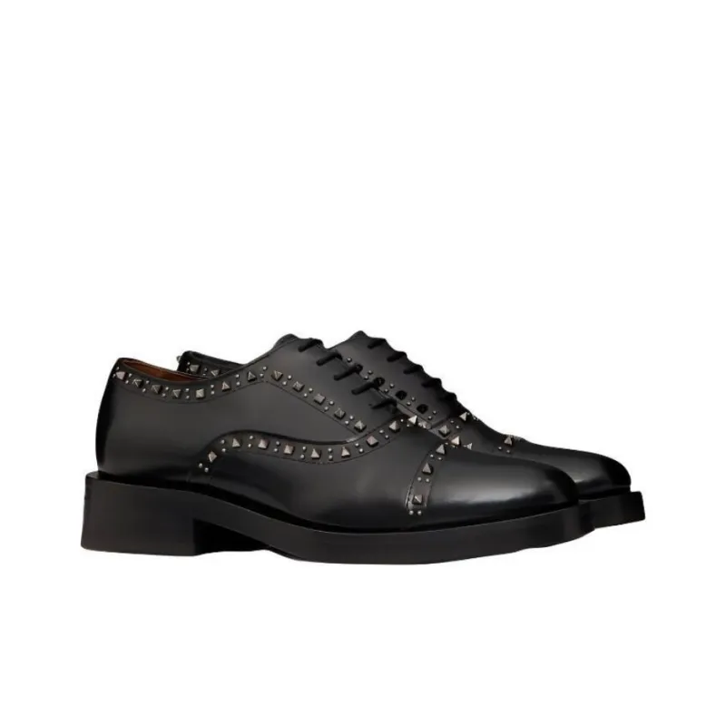 Valentino Rockstud Leather Brogues Women's-2