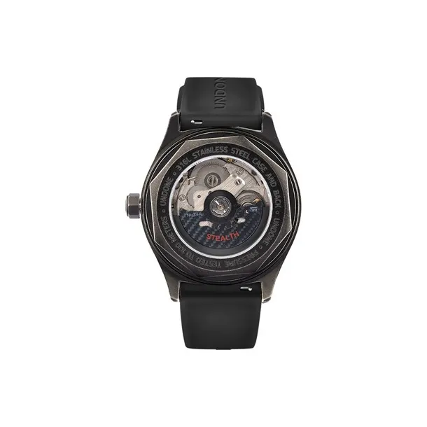 UNDONE Automatic Mechanical Movement Rubber Strap Watch Men's Watches Black Dial-1