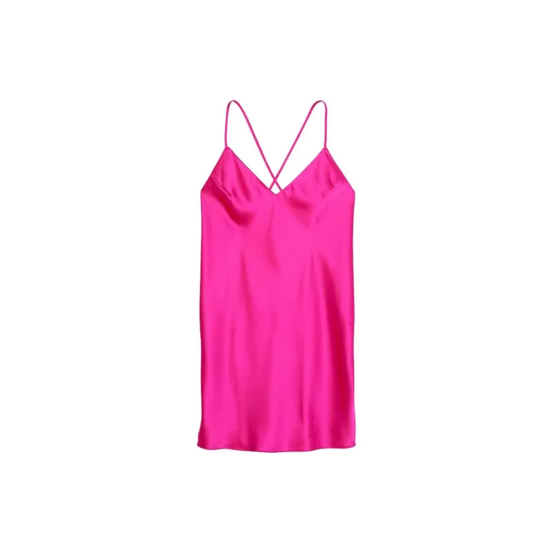 Victoria's Secret Satin Open Back Slip/Barbie Powder Nightgown Women's Barbie Pink-0