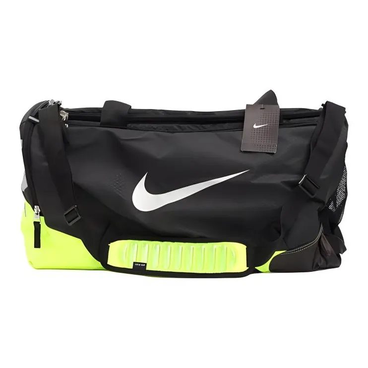 Nike Polyester Backpack Bucket Bag One Shoulder Gym Bag Medium Size Unisex Black Green-0