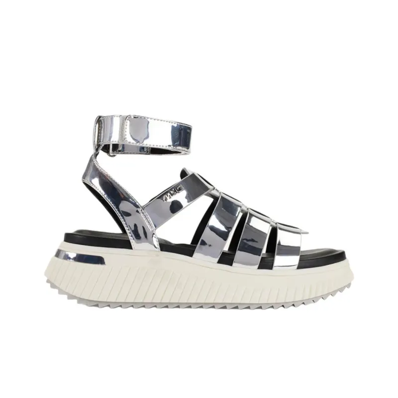 DKNY Beach Sandals 5cm Women's Silver-1