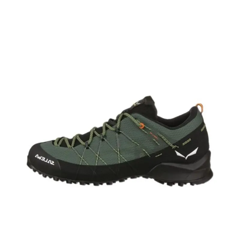 SALEWA Wildfire 2 Anti-Slip Wear-Resistant Low-Top Hiking Shoes Men's Green Black-0