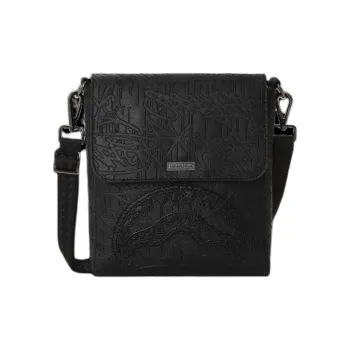 SPRAYGROUND Polyvinyl Chloride Crossbody Bag Shoulder Bag Unisex Black