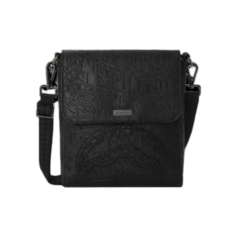 SPRAYGROUND Polyvinyl Chloride Crossbody Bag Shoulder Bag Unisex Black-0