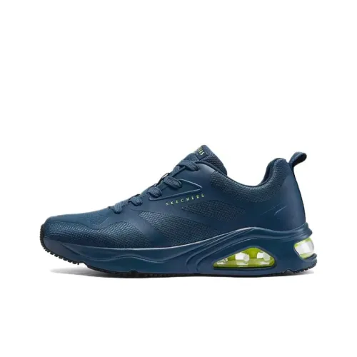 Skechers Street Breathable And Wear-resistant Low-Top Air Cushion Casual Running Shoes Men's Blue