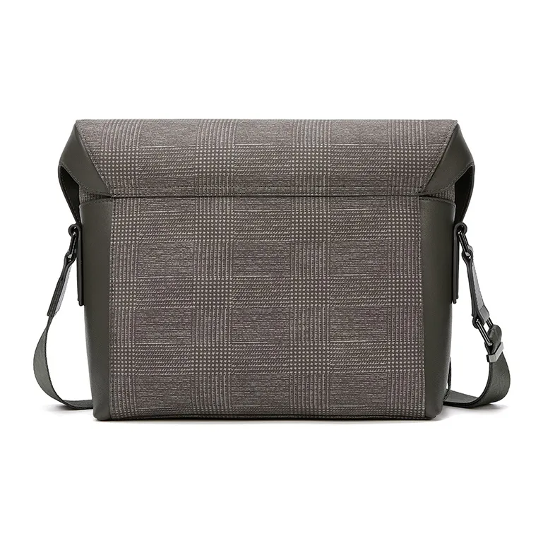 BVP Men's Genuine Leather Commuter Bag Casual Trendy Shoulder Bag Crossbody Bag Small Size Men's Vintage Green-2