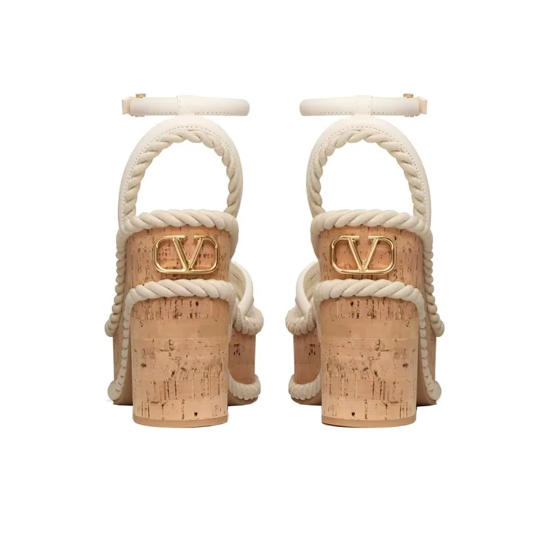 Valentino Garavani VLogo Summerblocks Wedge Sandals-4