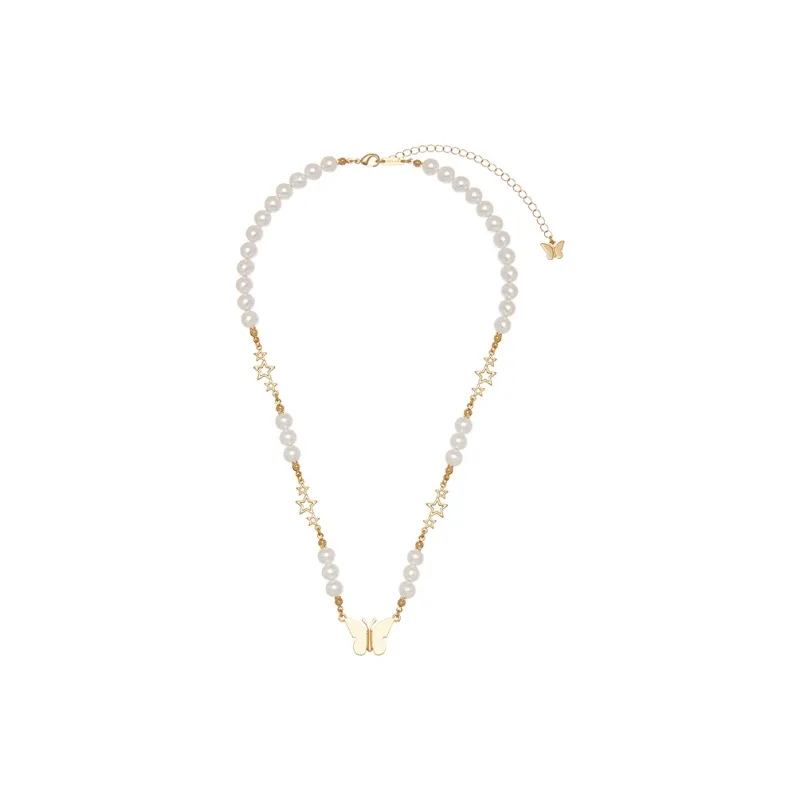 STUGAZI Copper Plated 24K Shell Pearl Necklaces Unisex-0