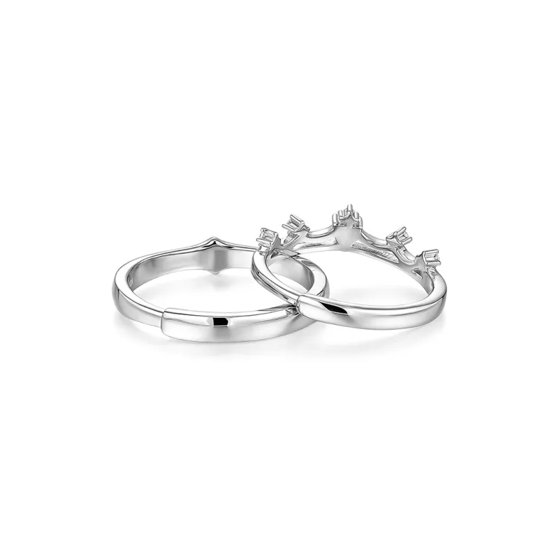 KADER 925 Sterling Silver Rings Unisex Silver white Gift Box-2