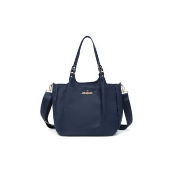 MISZAPATOS Nylon Shoulder Bag Regular Women's Khaki Brown/Navy Blue/Light Gray/Burgundy/Classic Black