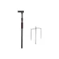 Double Section Retractable Style+Stainless Steel Three-Prong Ground Spike, Provides More Secure Grip
