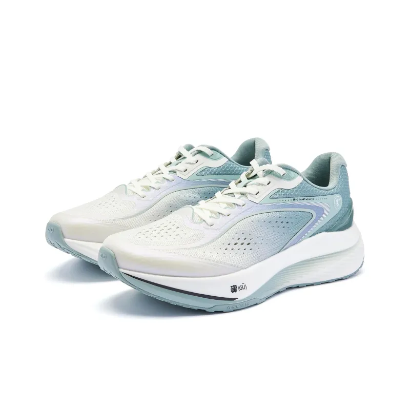 QIAODAN Shadow 1.0 Running Shoes Men Low Top Birch White/Mountain Shadow Green-2