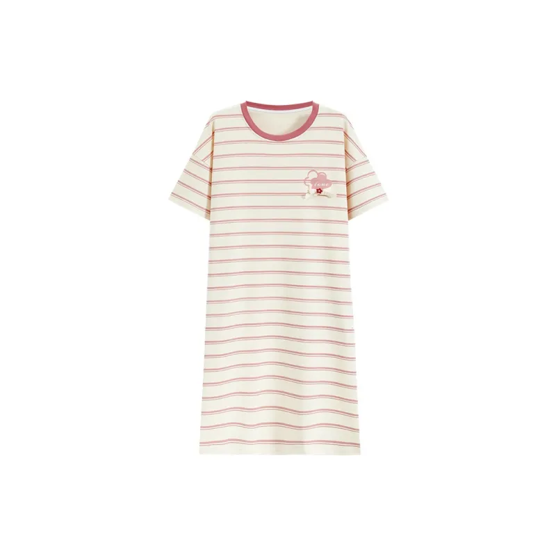 Tianmicat Nightgown Women's Light Pink-0