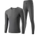Long-Sleeved Top+Pants Clothing Sets (Downpour Gray)-Merino Wool Heating/AAA Antibacterial/Seamless Cutting
