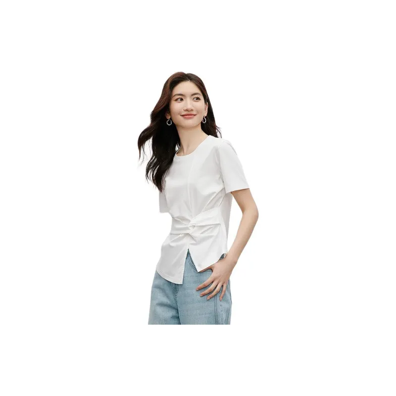 Hopeshow T Shirt Women's Raw White-1