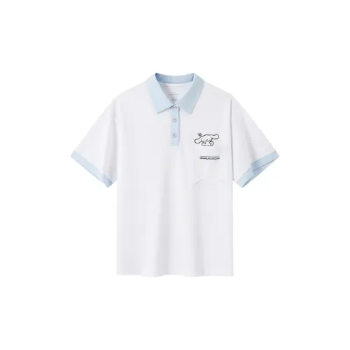 Sanrio X XTEP Polo Shirts Women's Pearl White/Clearwater Blue