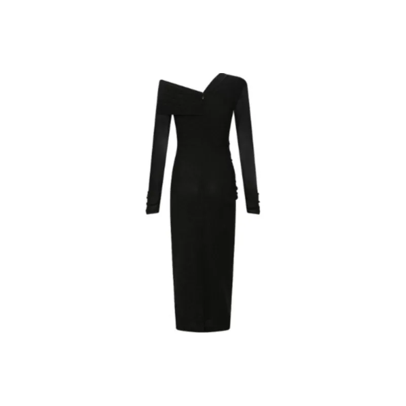 DVF Diane Von Furstenberg SS24 Long-Sleeved Dresses Women's Black-1