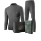 Mock Neck Fleece-Lined Clothing Sets (Dark Gray) Thickened and Fleece-Lined/Windproof Neck Protection