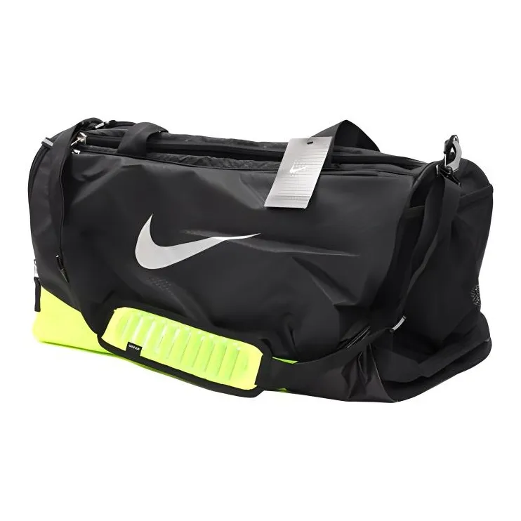 Nike Polyester Backpack Bucket Bag One Shoulder Gym Bag Medium Size Unisex Black Green-1