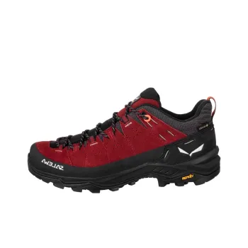 SALEWA Cushioned Anti-Slip And Wear-Resistant Lightweight Low-Top Trekking Shoes Women's Red Black