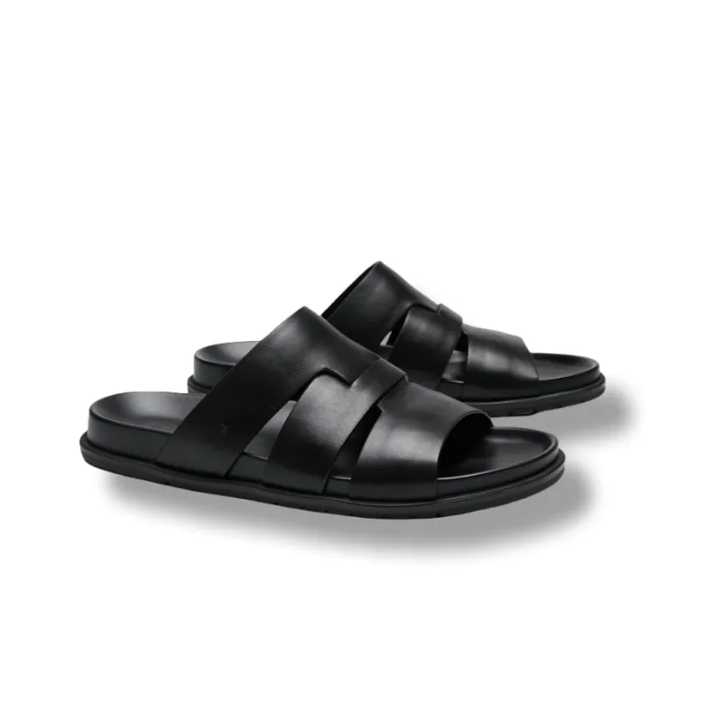 Brounvanm Slide Slippers Men's Black-5