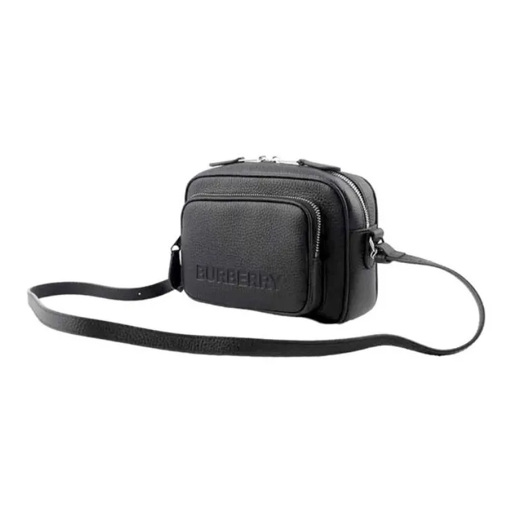 Burberry Leather Shoulder Bag, Crossbody Bag Women's Black-1