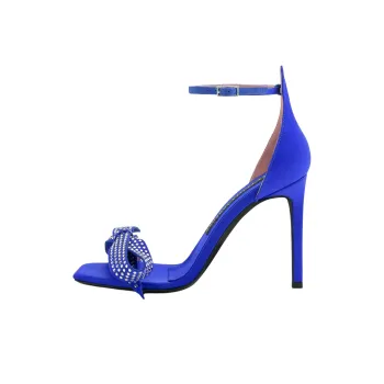 Les Petits Joueurs Norma Strap Sandals 10cm Women's Blue