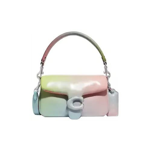 COACH Tabby Sheepskin Shoulder Bag Crossbody Bag Handbag Small Size Women's Blue Pink Green Multicolor