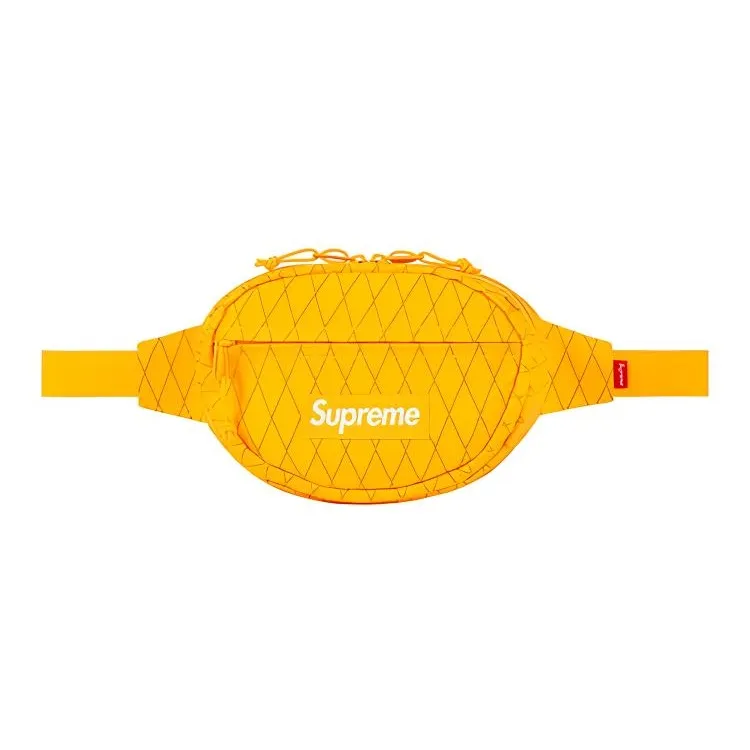 Supreme FW18 Nylon Crossbody Bag, Sling Bag, Fanny Pack Regular Unisex Yellow-0
