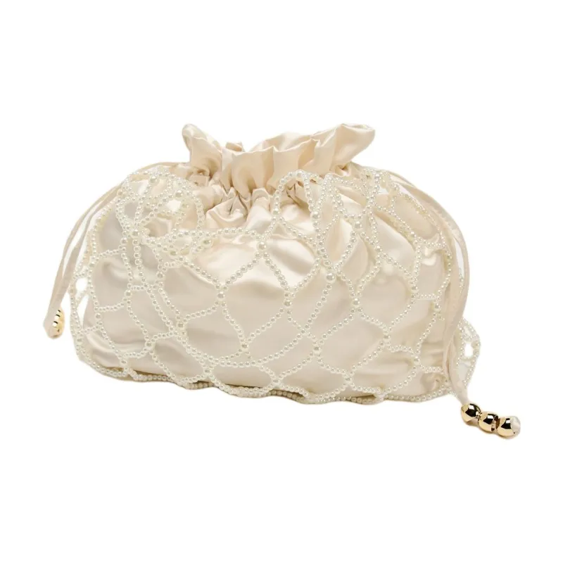 ZARA Polyamide With Polyester Handbag Small Size Women's Pearl Gray-3