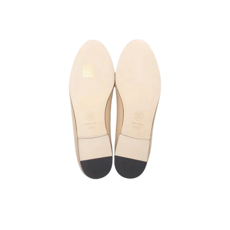CHANEL Casual Single Shoes Women's Beige-4