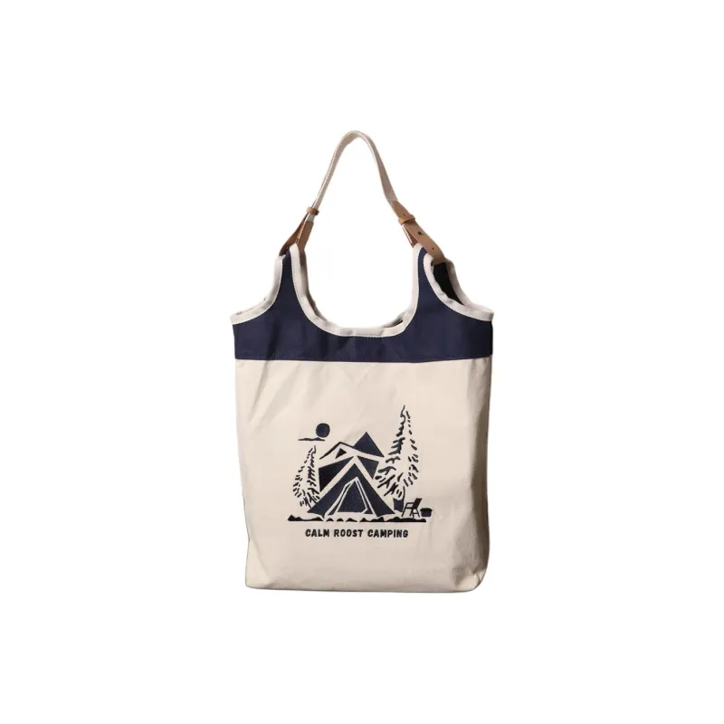 Playthings Cultural Creation Canvas Bag, Shoulder Bag Unisex Blue/White/Green-2