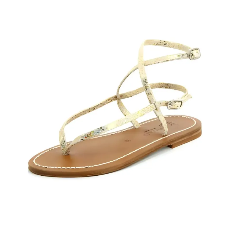 K Jacques St Tropez ABAKO Strap Sandals Women's Gold-2