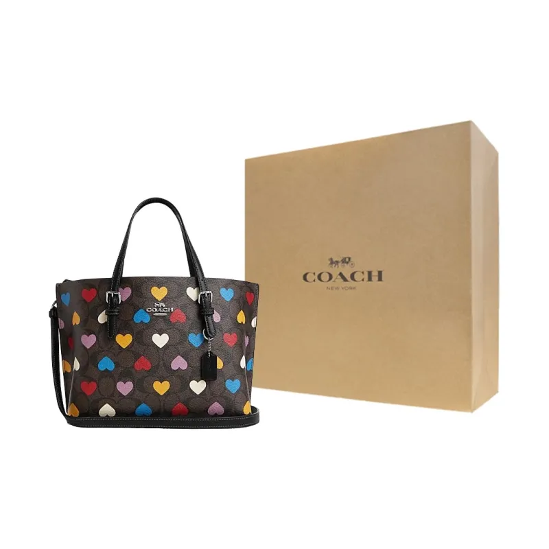 COACH Leather Tote Bag, Shopping Bag, Handbag, Shoulder Bag Women's Coffee-6