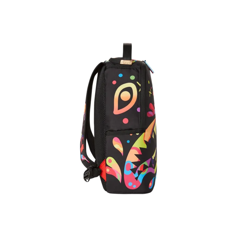 SPRAYGROUND Fabric Backpack Mini Unisex Black & Multicolor-3