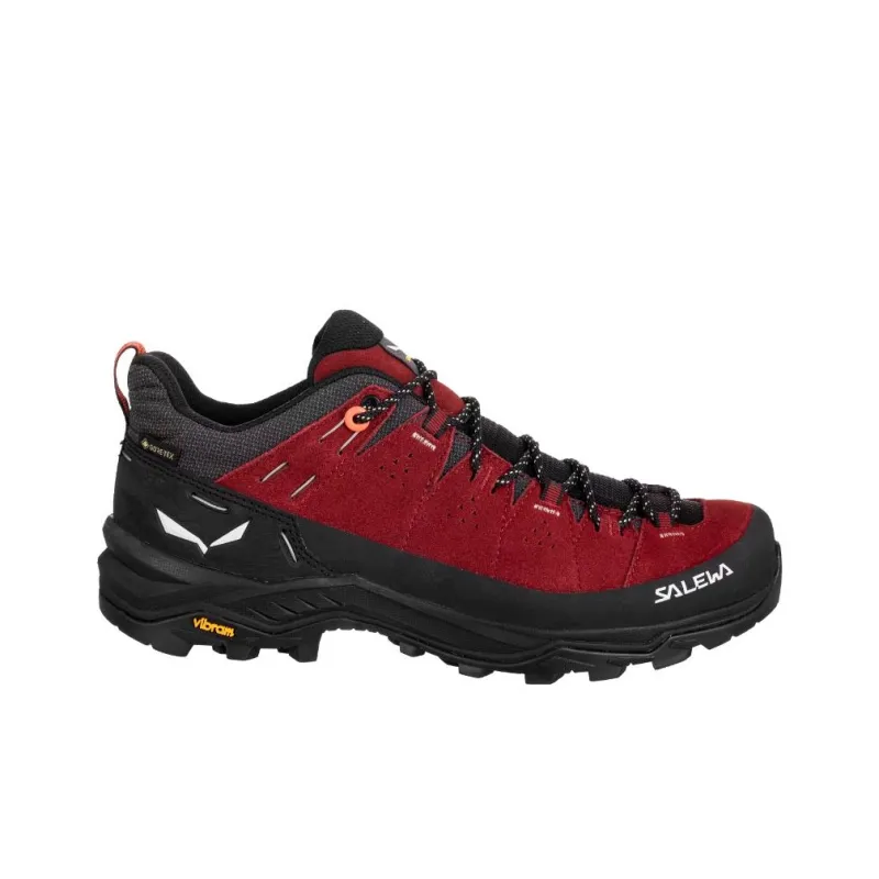 SALEWA Cushioned Anti-Slip And Wear-Resistant Lightweight Low-Top Trekking Shoes Women's Red Black-1