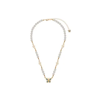 STUGAZI Copper 24K Gold Plated Shell Pearl Necklaces Unisex