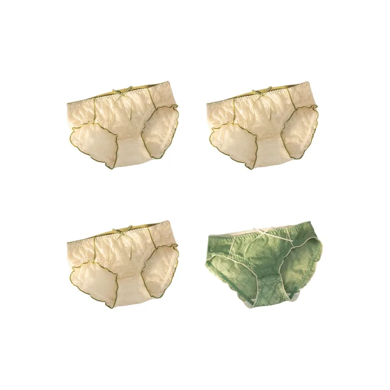 Flowers In Water Underpants Women's 4 Pack-17