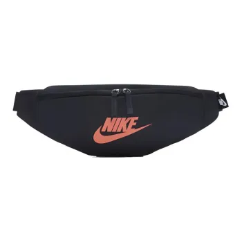 Nike Heritage Polyester Sling Bag Crossbody Bag Fanny Pack Regular Unisex Black Orange